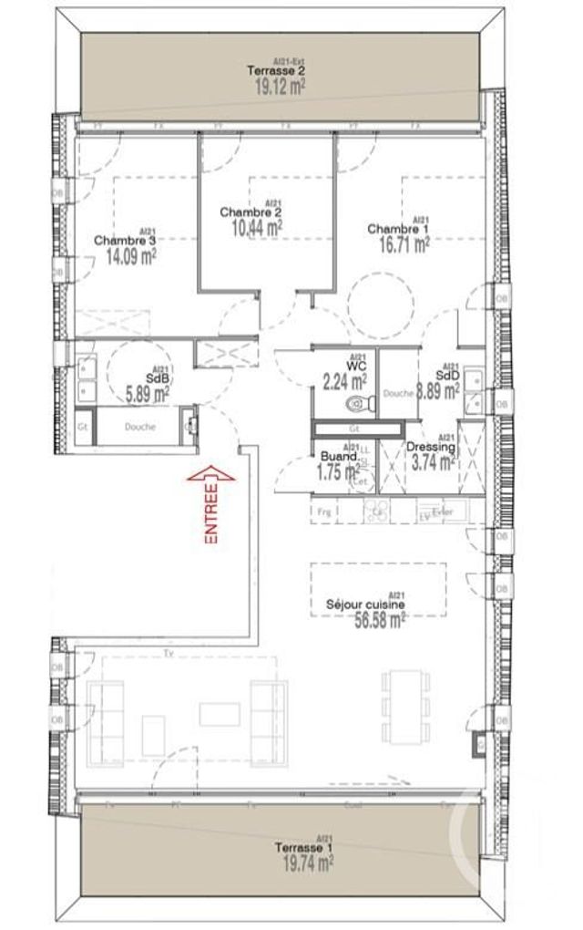 Appartement T4 à vendre - 4 pièces - 115.0 m2 - LE TOUQUET PARIS PLAGE - 62 - NORD-PAS-DE-CALAIS - Century 21 La Concorde